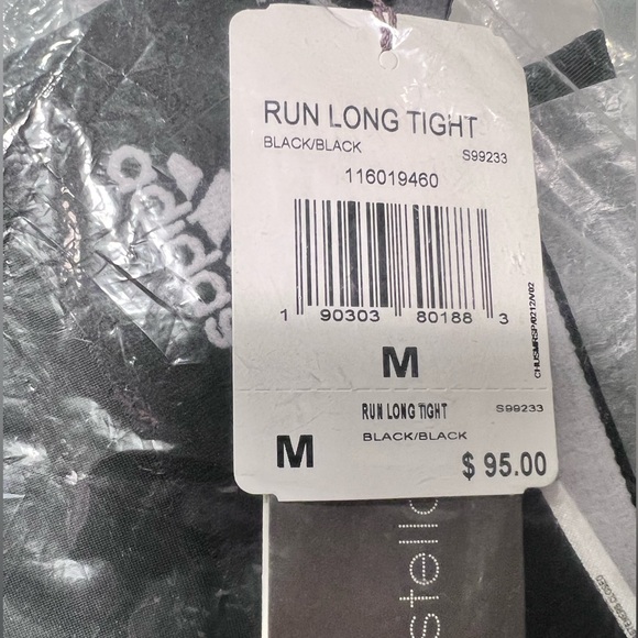 Adidas by Stella McCartney $95 Women's Run Long Leggings Black Zip Pants - Picture 14 of 16